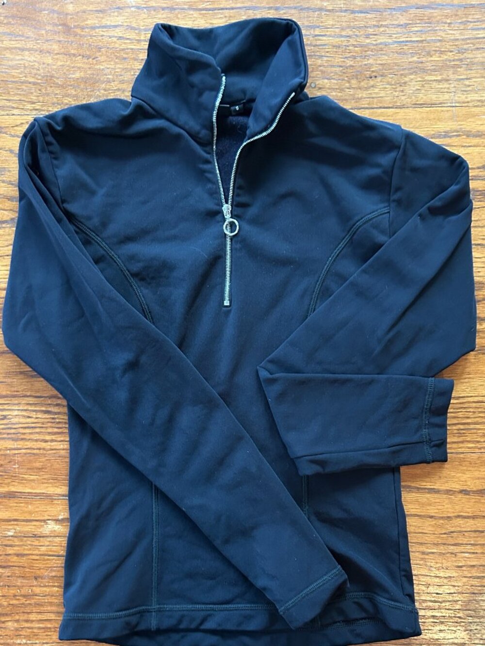 NILS Robin 1/3 Zip Pullover Sweater: Long Sleeve Black Size Small